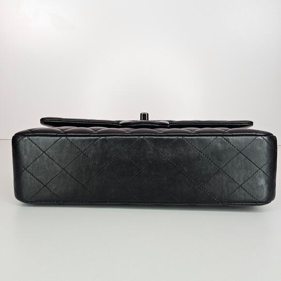 Chanel Lambskin Quilted Medium Double Flap So Black - Picture 6 of 16